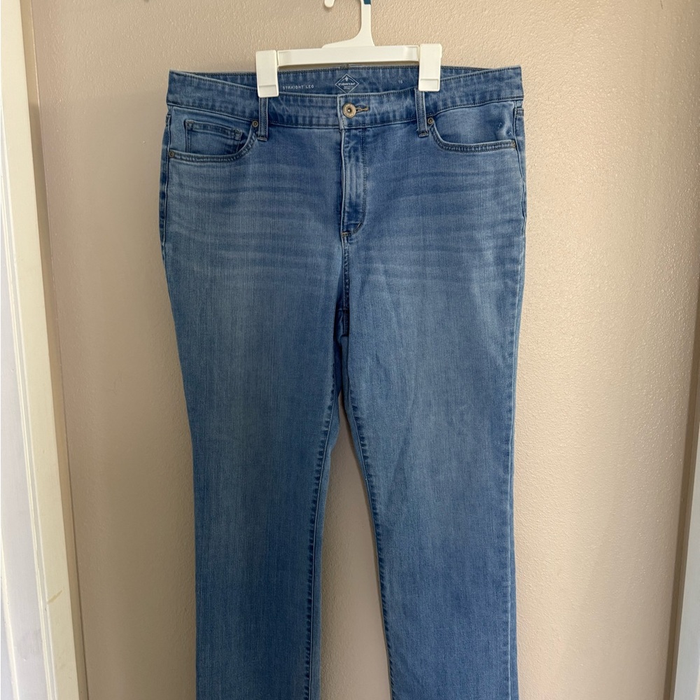 St. John's Bay Denim Blue Straight Leg Jeans